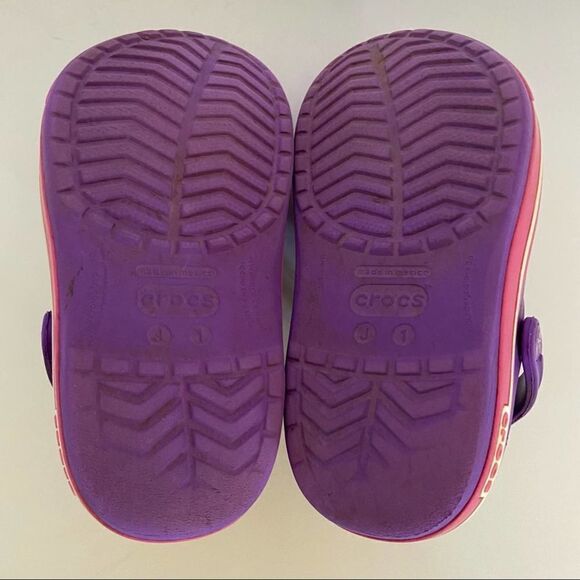 CROCS Purple Pink Slip-On Shoes Size 1 - Picture 6 of 6